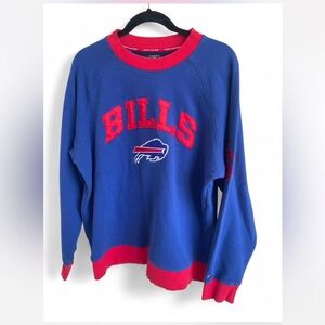 NFL × Tommy Hilfiger Men's Royal Buffalo Bills Reese Raglan Pullover Sweatshirt